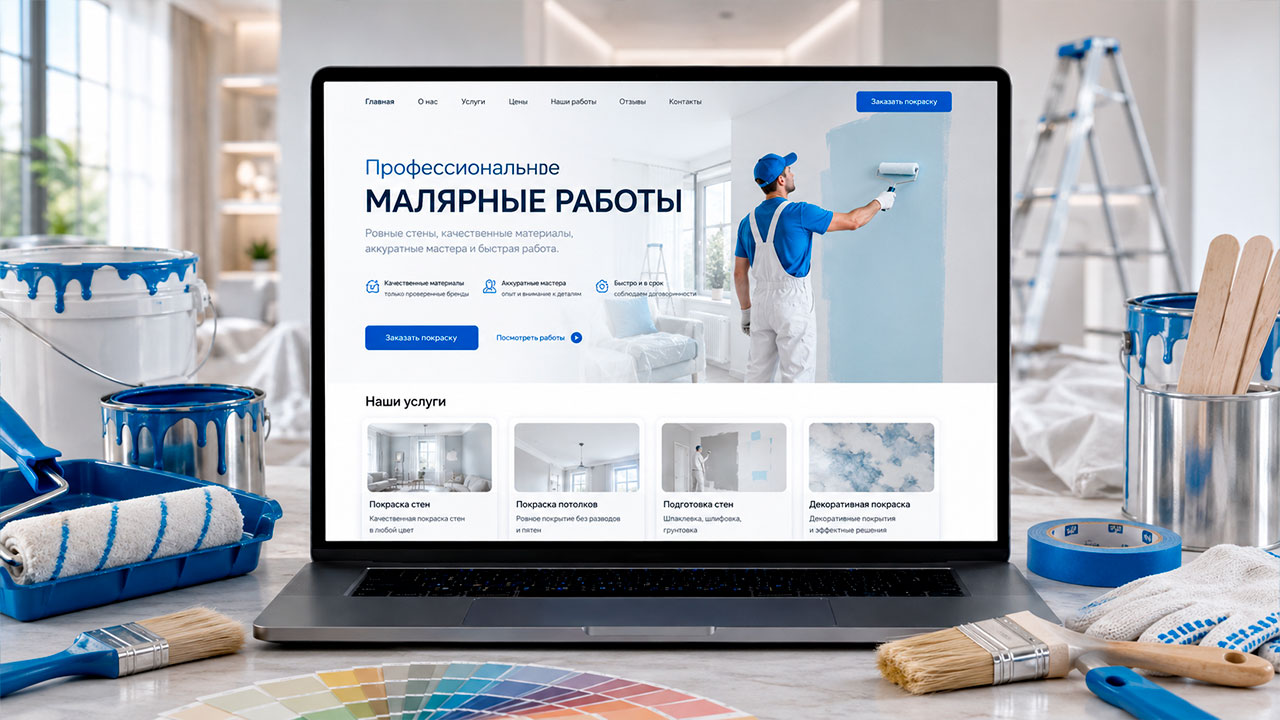 Сайт для малярных работ — демо макета