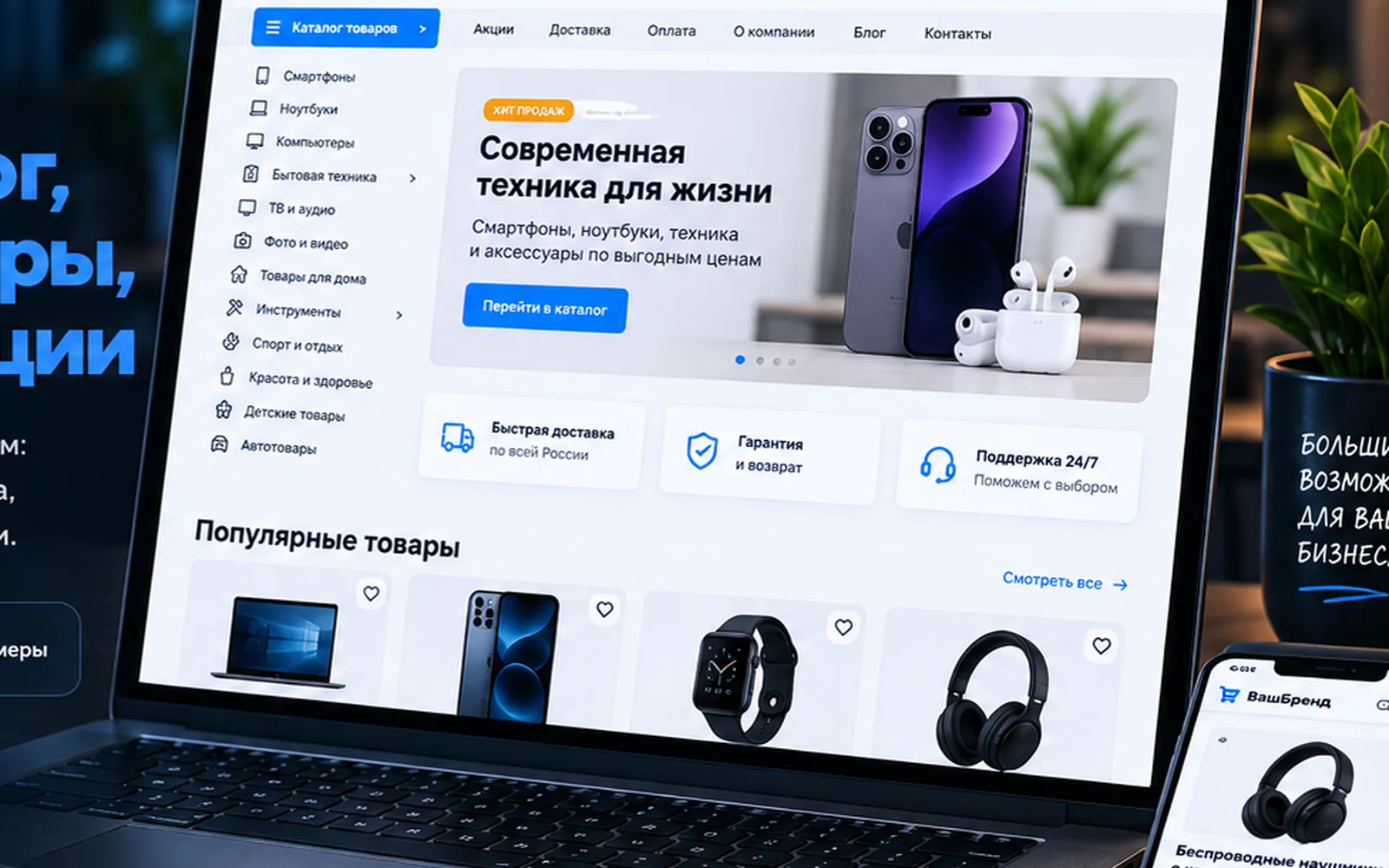 Сложный интернет-магазин с большим ассортиментом